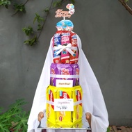 Snack Cake Tingkat - Snack Makanan Ulang Tahun Wisuda Graduation - Kue Tart Makanan Cake Snack Murah