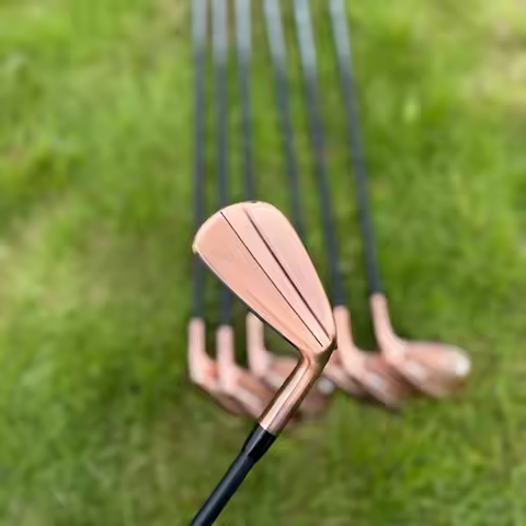 7PCS Copper Golf Clubs Golf P790 Irons Set 456789P, Unisex R, S Flex Graphite, Steel Shaft with Head