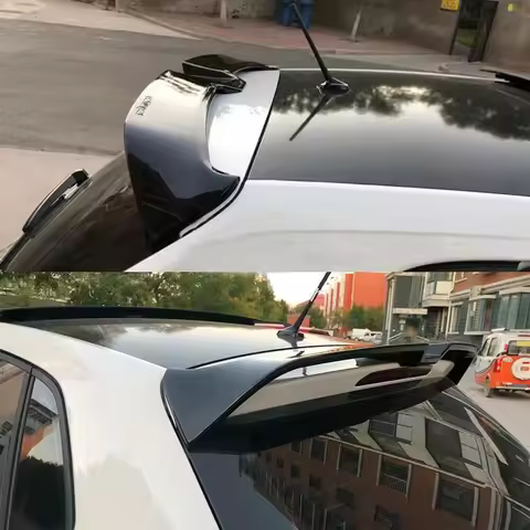 Glossy Rear Boot Lip Spoiler Extension Wing For VW Polo MK5 6R 6C WRC 2011-17