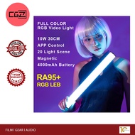 CGZ Magnetic RGB LED Handheld Tube Studio Light Stick 30cm 10W 4000mah battery