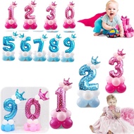 107cm Number Balloon Baby One Year Old Full Moon Hundred Days Birthday Party Number Column Guide Par