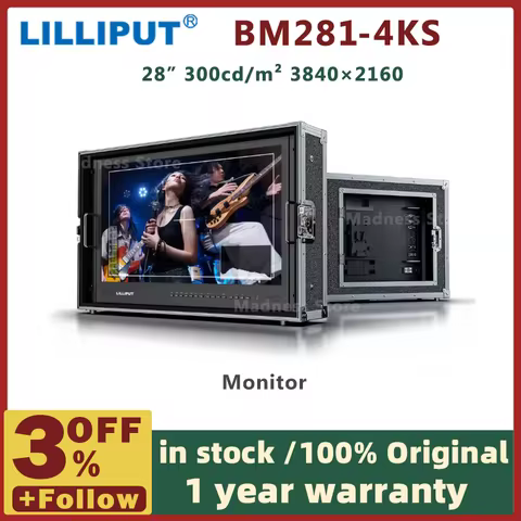 LILLIPUT BM281-4KS 28 inch carry on 4K Broadcast director monitor 300cd/m² 4K Carry-On HDR Support 3