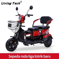LiVing Sepeda roda tiga listrik / Sepeda roda 3 untuk orang tua /