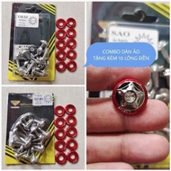 COMBO ỐC ÁO SALAYA XE MÁY (TẶNG 10 LÔNG ĐỀN KITACO)