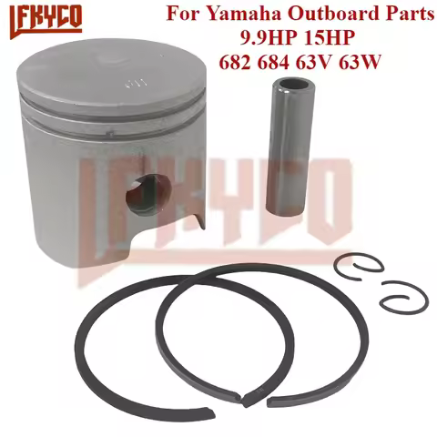 56mm Piston Ring Kit Std for Yamaha Outboard Parts 9.9 15HP 682 684 63V 63W Series 6E7-11631-00 2-st