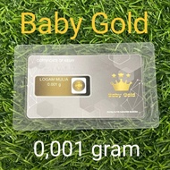 Baby Gold Emas Murni 0.001 gram Logam Mulia