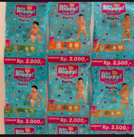 Popok bayiii Pampers baby happy pants ukuran M, L, dan XL (1renceng 6pcs )