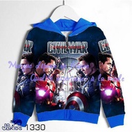 Jacket Hat J2 Sweater Boys Avengers Captain America Civil War / Hoodie Jacket