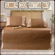 COD Summer Cool Rattan Mat Sheet Tikar Rotan Tikar Buluh Cooling Bamboo Folding Sleeping Mat 凉席