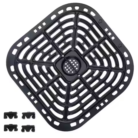 For 6QT Healthy Cooking Air Fryer Grill Tray Crisper Plate, Stainless Steel, Easy To Clean Accessory