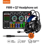 F999 SoundCard Bonkyo Bluetooth compatible External Wireless DJ Mixer Pengurangan Kebisingan untuk S