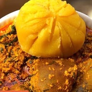 EGUSI SOUP AND GARRI KNOWN AS EBA