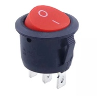 glegenshop Rocker สลับสลับ6A/250VAC 10A 125VAC Power Switch Cap พลาสติก Push ปุ่มสวิทช์2PIN