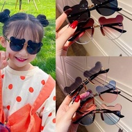 [ゲ] Fashion Children's Sunglasses Children's bear Ear Glasses NO Titanium frame High Quality Import 