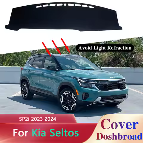 Car Dashboard Cover for Kia Seltos SP2i 2023 2024 Anti-Slip Mat Carpet Sunshade Pad Anti-sun Inner L