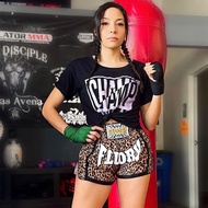 Flurry boxing pants professional martial arts style shorts leopard print combat training clothes San