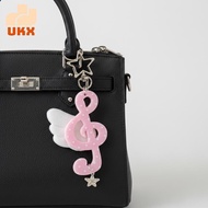 UKX Y2K Harajuku Keychain with Musical Notes Star Pendant Creative Bag Charms School Bapa Purse Acce