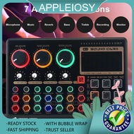 X6 mini External Live Sound Card Mini Sound Mixer Board for Live Streaming Music Recording Karaok wi