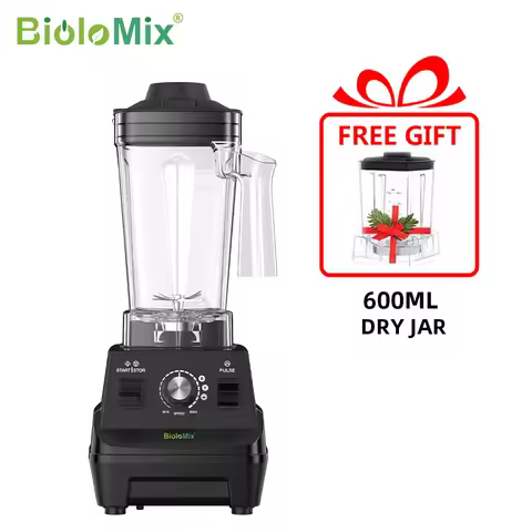 BioloMix Mini Pro 1800W High Power Smoothie Blender BPA Free 1.8L and 0.6L Dual Jar High Performance