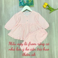 8-34kg GIRLS' linen tole set BABYDOLL SHIRT with long sleeves and long pants kids girl clothing kids