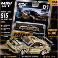 Mini GT 1:64 Scale #714 Nissan Silvia (S15) Top Secret D1GP | Mini GT Diecast Car Collection D1 Gran