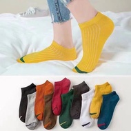 10 Pairs Korean Minimal Design Ankle Socks | Plain Socks | Socks with 1 Line Design (10 Pairs)