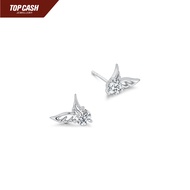 Top Cash Jewellery 10K Lab Grown Celestial Wing Diamond Stud Earrings