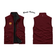 Promo Barcelona Men's Vest Jacket Hiking Vest Men's Motorcycle Vest Men's Vest Jacket Korean Vest Me