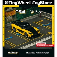 Tarmac Works Global64 Mazda RX-7 VeilSide Fortune7 Yellow & Black