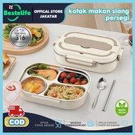 [Stainless 316]1500ml stainless steel lunch box, spill-proof lunch box, 316 4-compartment anti-lunch