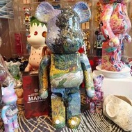 【フィギュアストア】EAR RICK1000%梵高油畫普旺羅斯小路代表作積木熊暴力熊店鋪裝飾