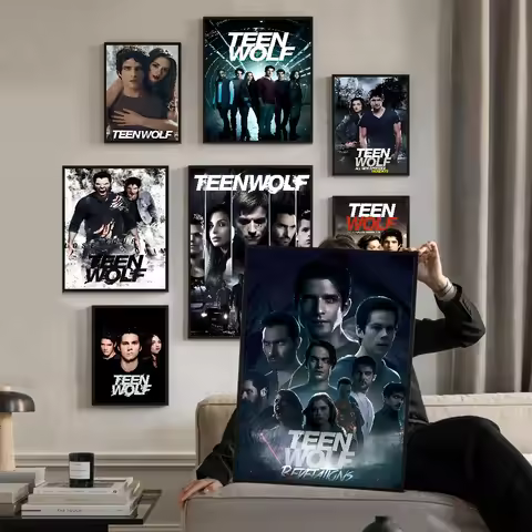Vintage Teen Wolf Whitepaper Poster HD Quality Poster Wall Art Painting Study Room Wall Decor