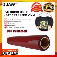 1 Roll Quaff Heat Transfer Vinyl “MAROON" Rubberized for T-Shirt (25meters)