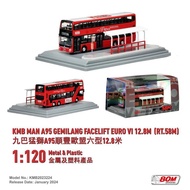 1:120 Scale KMB MAN A95 Gemilang Facelift Euro VI 12.8m Diecast Double Decker Bus Model Route 58M