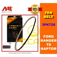 MEAUSU FAN BELT FOR FORD RANGER T8 RAPTOR ( MSFB-3PK-001 / 3PK728 ) MADE IN JAPAN