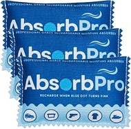 Absorb Pro Rechargeable Dehumidifier Bag 3-Pack - 100g Reusable Moisture Absorbers - Silica Gel Pack