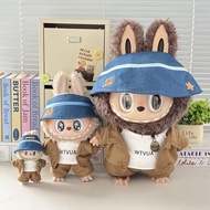 LABUBU Vinyl Doll 17cm38cm37cm58cm Doll Baby Clothes Pipi College