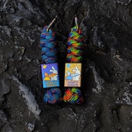 [Grumpy Rabbit✨] Titanium Alloy Decompression Toy EDC Umbrella Rope Necklace Knife Pendant Pendant