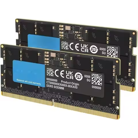 2025 Hot Sale Great Deal.96GB DDR5 RAM, 5600MHz (or 5200MHz or 4800MHz) Laptop Memory Kit, SODIMM 26