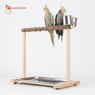 [Gamchiano] Pet Parrot Perch Stand Birds Wood Exercise Perch Gym Stand Parrot Cage Accessories Parro
