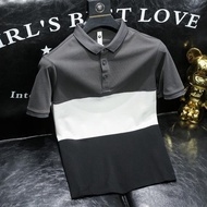 Men's Polo Shirt/Men's Polo Shirt/Men's Polo Polo Shirt/Polo Shirt/Ice Polo Shirt/Breathable Polo Shirt/2022 Summer New Contrast POLO Shirt Men's Short Sleeves ins Trendy Brand Polo Neck T-shirt Casual Loose Fit Men's Clothing Trend