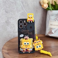 For Huawei Y5 2018 Y5 Prime Y5P Y6P Y6 2018 Y6 2018 Y5 Lite 2018 Prime 2018 Y6 2019 Y6 Pro 2019 Y6S Cute Cartoon SpongeBob Patrick Phone Case (Including Stand Doll &amp; Lanyard)