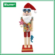 Santa Nutcracker Hawaiian Style Christmas Santa Claus Figurine Traditional Hawaiian Beach Santa Nutc
