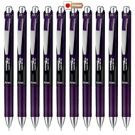 【Direct from Japan】Pentel Gel Ink Ballpoint Pen EnerGel 0.5mm Bordeaux Black 10pcs BLN75A2-VA(10)