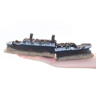 [chiwanjibc] Aquarium Titanic Shipwreck Statue Resin Fish Tank Decoration Ornaments Large Aquarium D