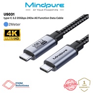 Mindpure US031 Type-C to type-C 3.2 20Gbps 240w All Function Data Cable