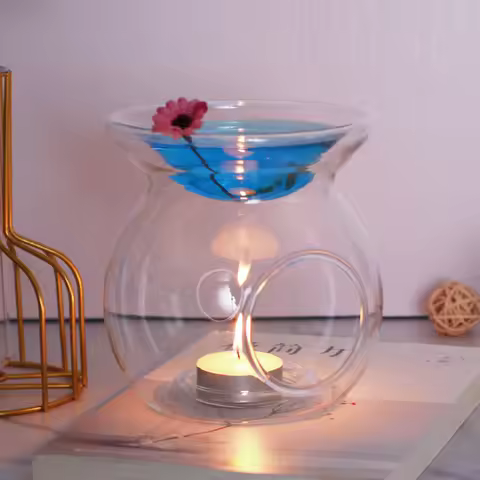 2pcs/pack Height=12.5cm Handmade Pyrex Incense Burner Home Decoration Aroma Stove Club Table Ornamen