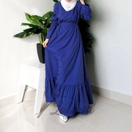 LALEESA LD251219 DRESS INAS Vintage Ruffled Hem Maxi Long Dress Muslimah Dress Women Dress Plus Size