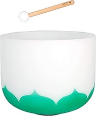 11 Inch Crystal Singing Bowl Set Lotus 432Hz F - Green (Heart Chakra)