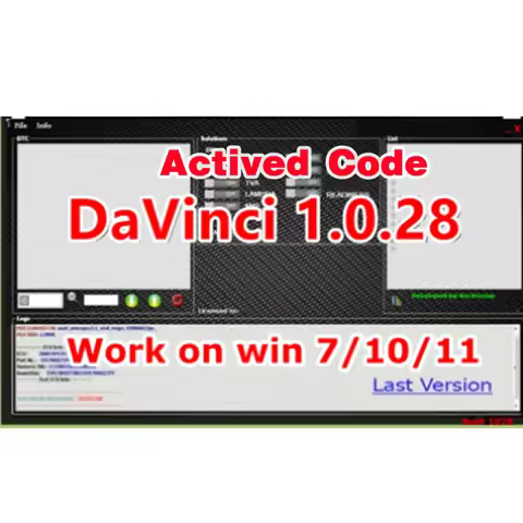 New Davinci 1.0.28 SOFTWARE Work With KESS/KTAG/Other ECU Tool REMAPPING REMAP DAVINCI V1.0.28 Activ